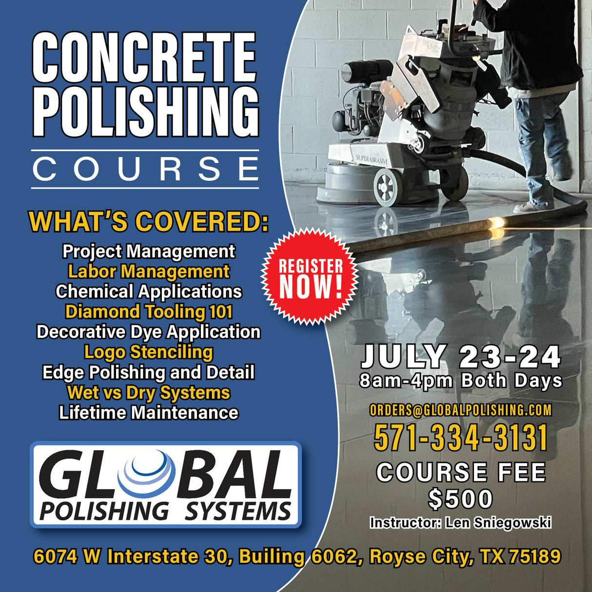 Concrete Polishing Course